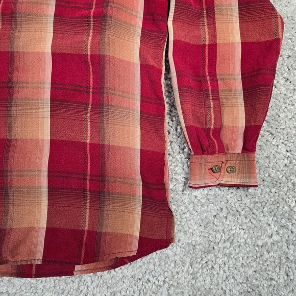 Tommy Bahama Shirt Mens Large Red Plaid Button Up Long Sleeve Tencel Casual - Picture 3 of 13